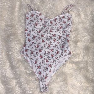 flower printed bodysuit